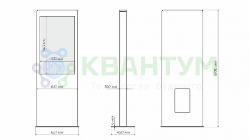 Интерактивные сенсорные киоски серии BlackGlass+, диагональ 43"